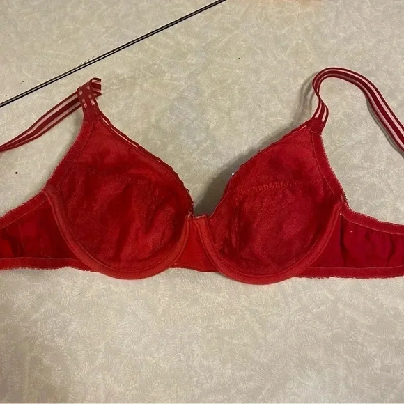 Sexy Sequin Red Padded Bra 36B - Picture 4 of 11